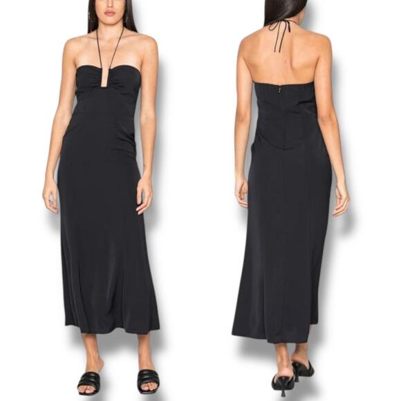 Abercrombie & Fitch NWT Women XL Halter Maxi Slip Dress Romantic - Picture 1 of 9
